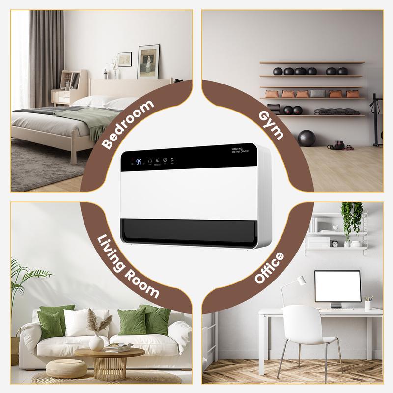 ProWarm 1500W Wall-Mounted Convection Heater — Smart Touch & Remote Control