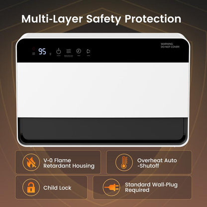 ProWarm 1500W Wall-Mounted Convection Heater — Smart Touch & Remote Control