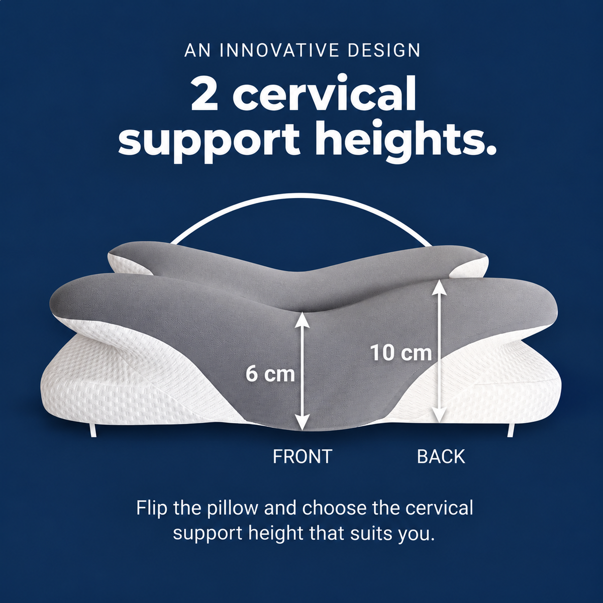 Contour Cervical Pillow – Neck & Shoulder Support for Side Sleepers