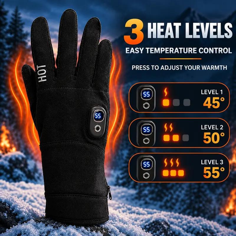 Pro Rechargeable Heated Gloves — 360° Full-Coverage Warming