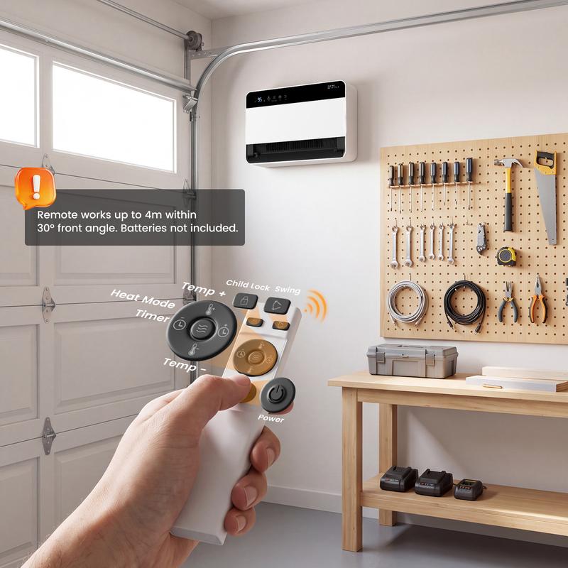 ProWarm 1500W Wall-Mounted Convection Heater — Smart Touch & Remote Control