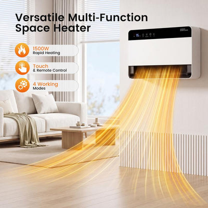ProWarm 1500W Wall-Mounted Convection Heater — Smart Touch & Remote Control