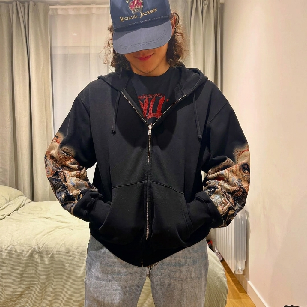 Michael Jackson Dangerous Zip Up Hooded Sweatshirt