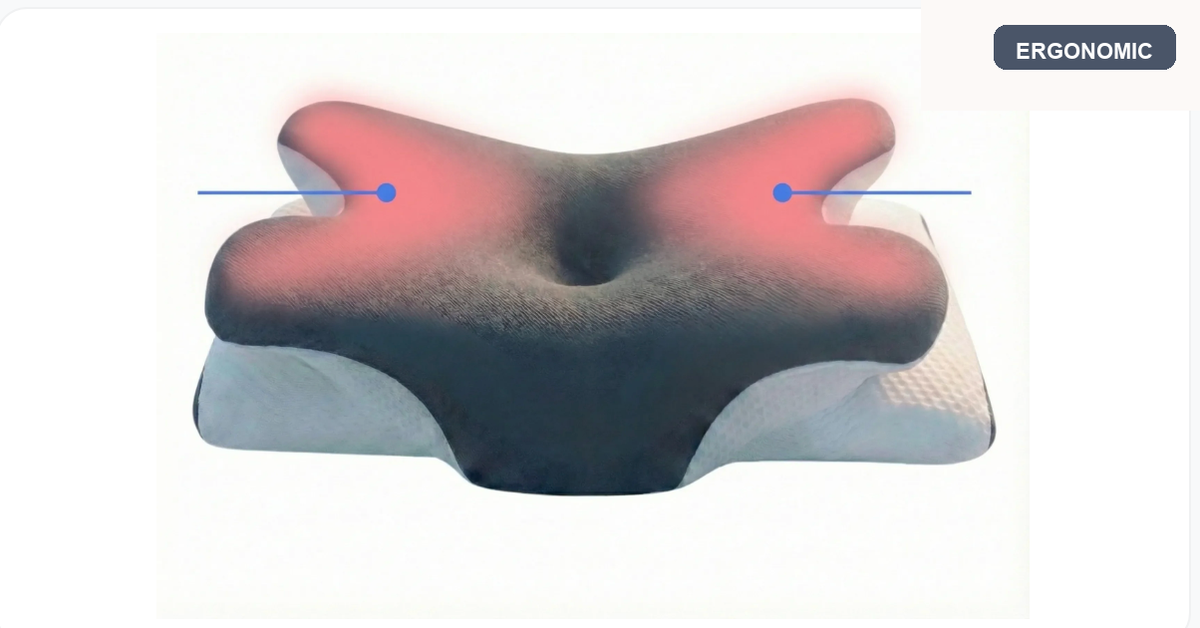Pillow front wing zones highlighted